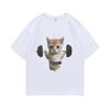 Sommar Rolig Gym Sam Sulek Katt Grafisk Tryck T-shirts Män Kvinnor Söt Fitness Pump Cover T-shirt Kvinna Meme T-shirt Kort Ärm