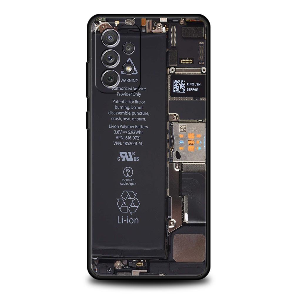 Main Circuit Board Pattern Phone Case for Samsung Galaxy A55 A35 A17 A07 A15 A13 A25 A51 A71 A72 A73 A32 A52 A52S A41 Soft TPU