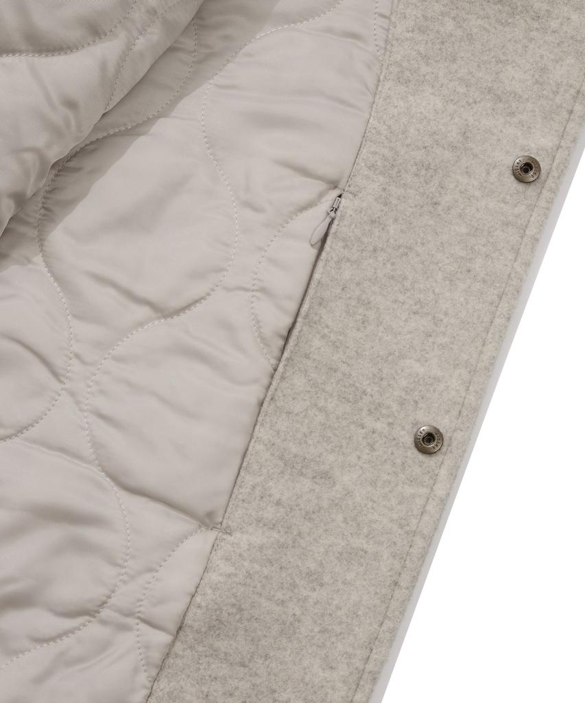 COVERNAT Collared Blouson Oatmeal
