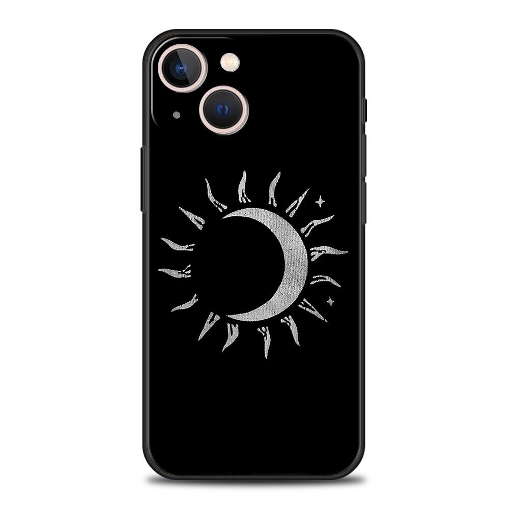 Funny Sun Moon Angel Eyes Luxury Phone Case For IPhone 18 11 14 15 Pro MAX 12 13 Mini 7 8 Plus X XR XS SE Shockproof Cover Funda