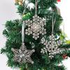 New Christmas Tree Decoration Christmas Metal Snowflake Pendant Creative New Rhinestone Snowflake Christmas Pendant