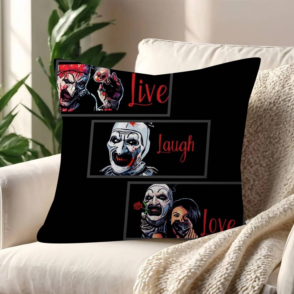 Movie T-Terrifiers 2 Anime Decorative Room Aesthetics Pillow Case Home Decor Bedroom Sofa Bed Couch Pillow Cover 45X45