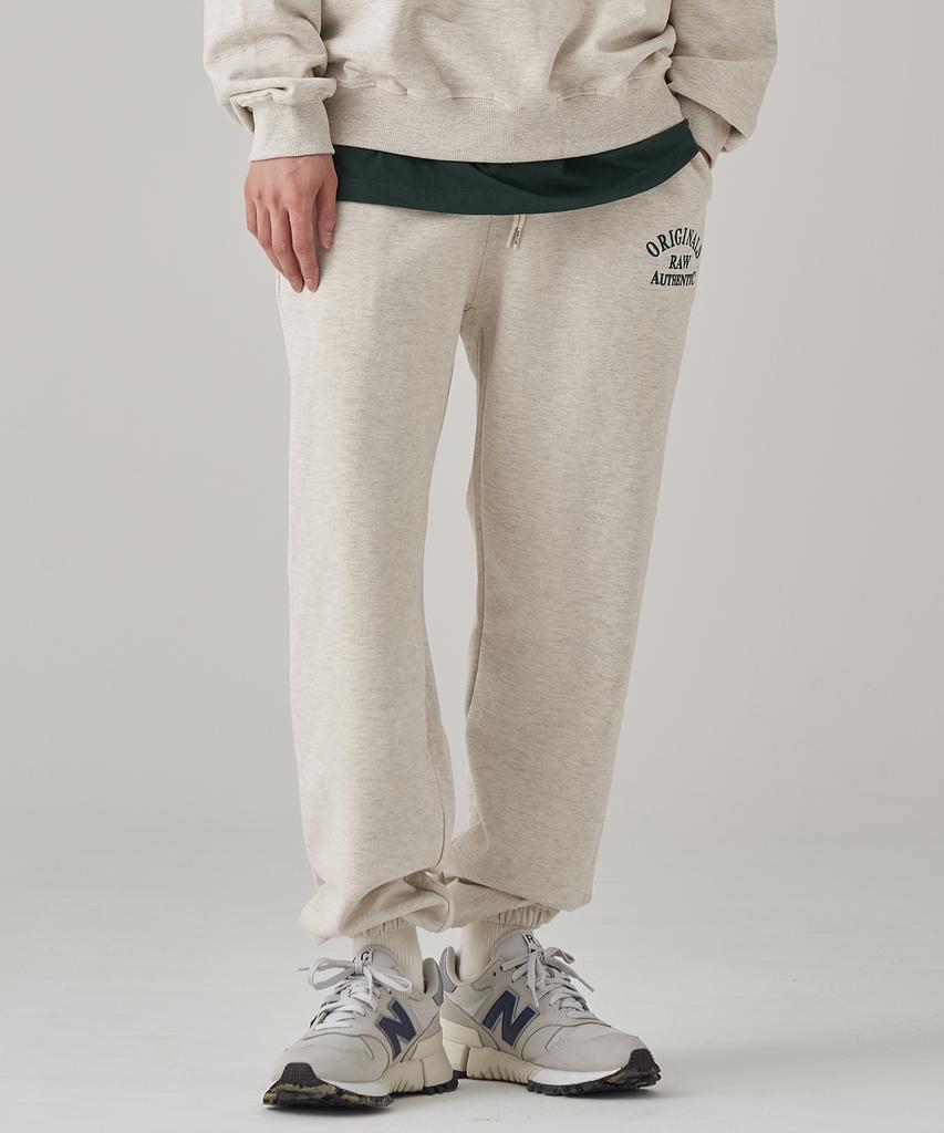 RAW LAB Originals Embroidered Jogger Pants (Oatmeal)
