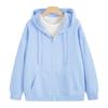 Effen kleur Sweatshirt Ritssluiting Capuchon Cardigan Jas Losse Hoodie Team Uniform Werk Reclame Hoodies Jas