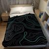 Neon Contours Flannel Blanket Warm Soft Halloween Christmas Couch Warm Cozy Decorative Decor Gift for All Season