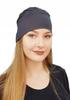 Turban Jasmina Anthracite Pleated Hat Without Pattern Also for Chemotherapy
