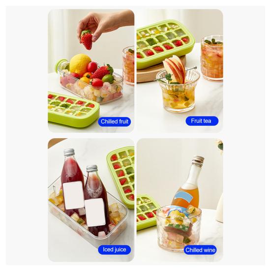Water Bottle Ice Tray Press-to-Cold 2-in-1 Ice Cube Mold & Kettle Quick