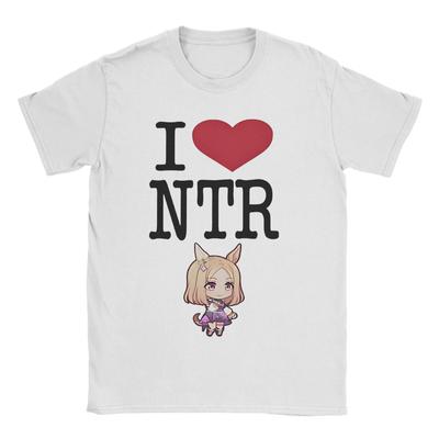 I Love NTR Umamsusme Anime T Shirts Mens Womens Cotton Awesome TShirt Round Collar Tees Short Sleeve Clothing Plus Size