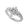 925 Sterling Silver Ornate Cross Women Ring