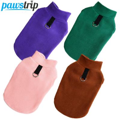 Hondenjas met D-ring Zachte fleece hondenkleding voor kleine honden Chihuahua Franse bulldog Mopshondjas Puppykleding