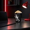 Decorative Halloween Figurine 3D Printed Screaming Skull Popcorn Bucket, Box Table Small Decoration Piece Ornament, Creative Container for Living Room