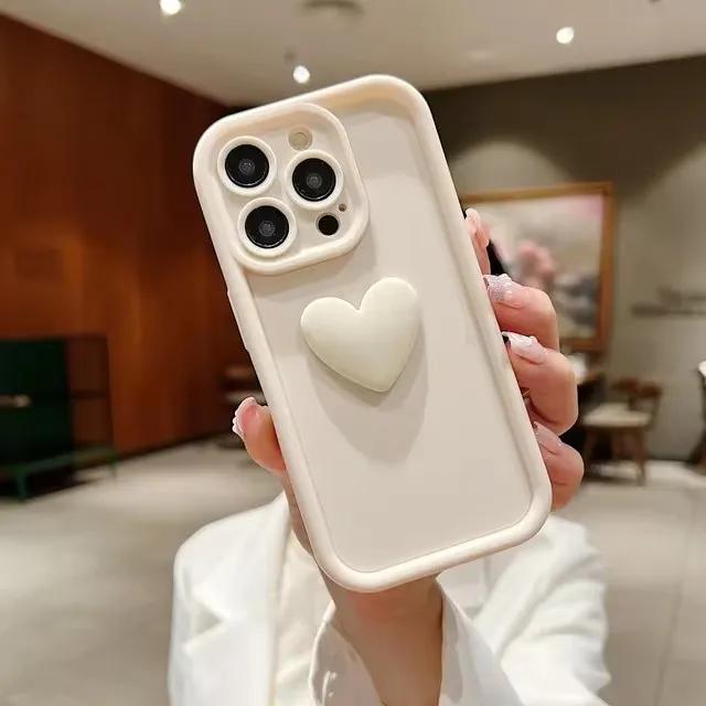 3D Heart Soft Silicone Phone Case For MOTOROLA Moto G Pure G13 G23 G53 G22 G85 G75 G55 G45 G35 G84 G64 G54 G34 G24 G14 G04 Cover