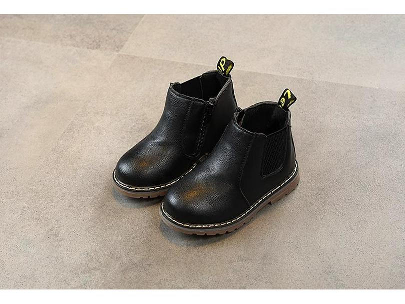 Children's Martin Boots: 2025 Autumn/Winter, Girls' & Boys' Black Korean-Style Short Boots, British Style, Soft Sole.