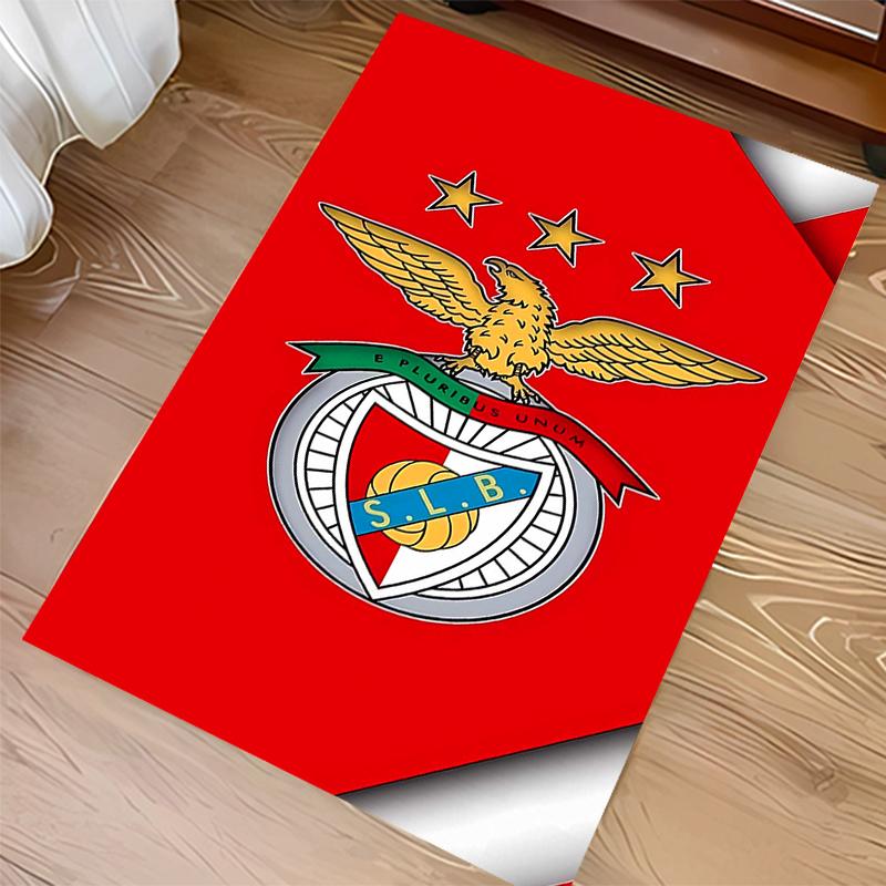 1pc Sport Lisboa E Benfica Print Area Rug - Soft,Washable Non-Slip Indoor Mat for Office Chairs,Living Room,Home Office Decorative Rug