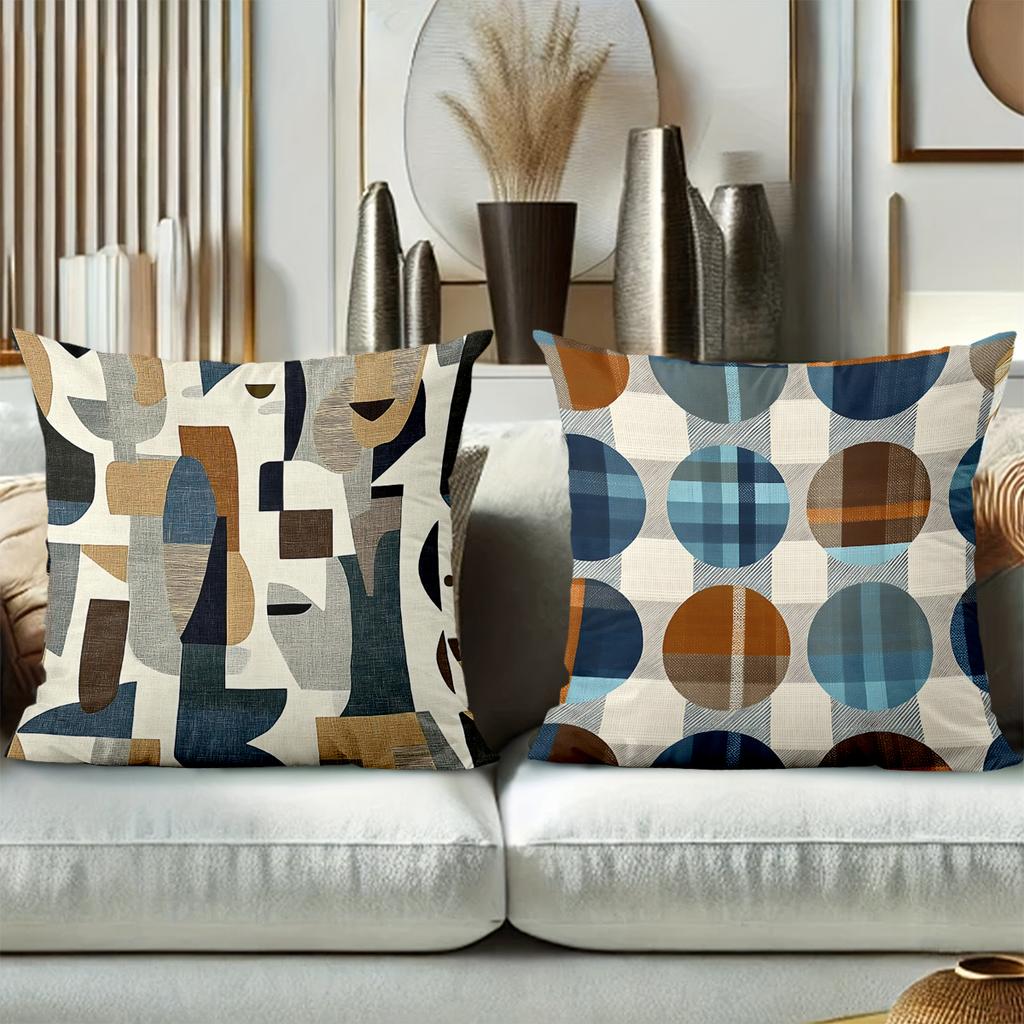 Modern Patterned Throw Pillows For Stylish Home Decor Polyester Pillowcase, Sofa Decorative Cushion Cov Headboard Pillow