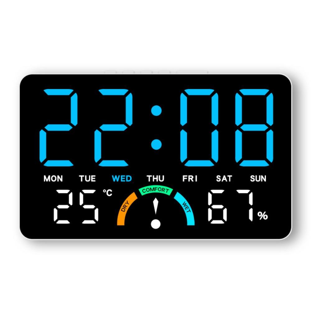 New Wall-mounted Electronic Wall Clock Multi-functional Date Digital LED Clocks Home DST Display Table Clock for Bedroom