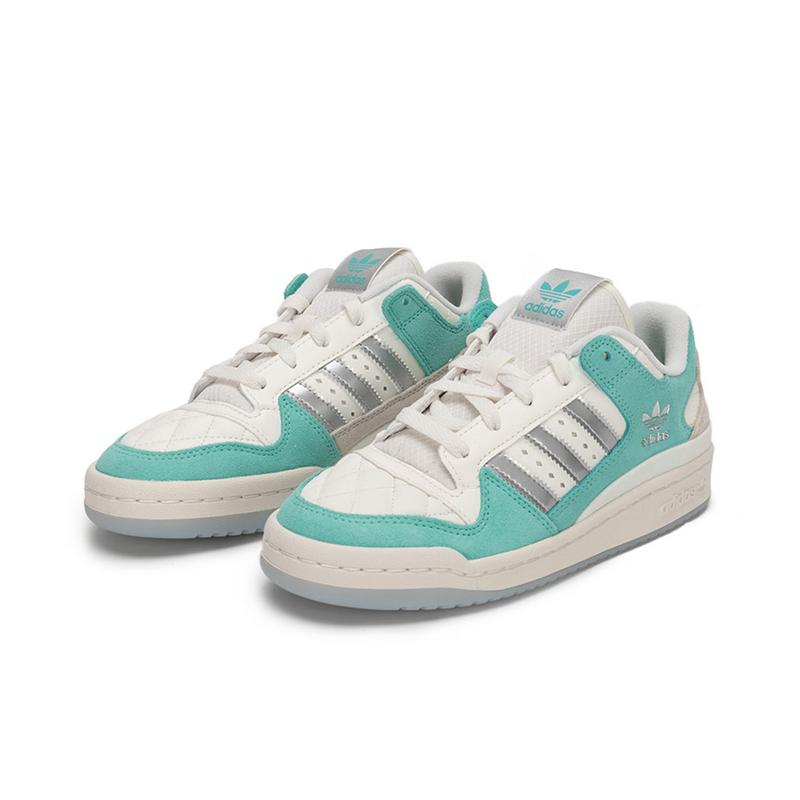 adidas Originals FORUM Chaussures de Skateboard Basses Unisexes Blanc Vert