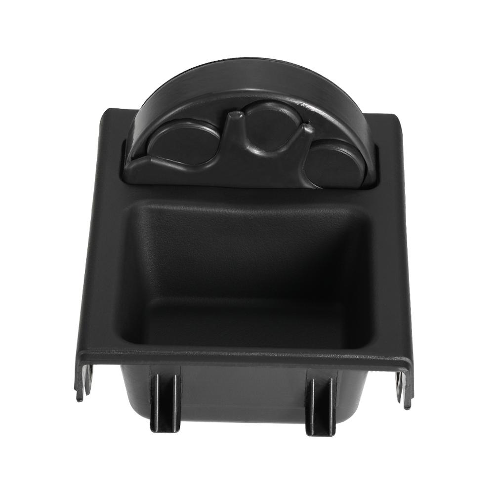 Car Front Center Console Drink Cup Holder + Coin Holder Tray for BMW 3Series E46 1998 2004 Black