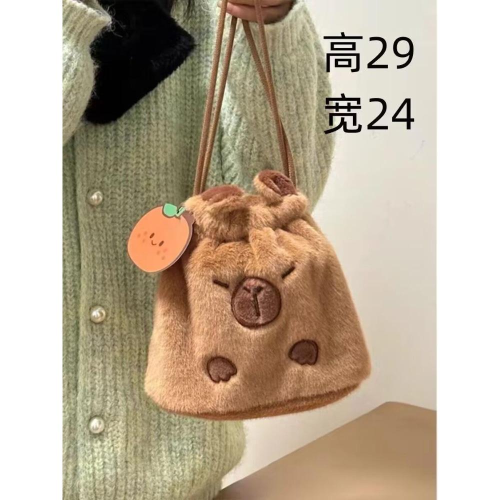 Capybara Pluche Rugzak Kawaii Mode Plushie Pop Bont Zak Kinderen Tas Schoudertas Mini Knapzak Zakken Cadeaus Voor Vriendin