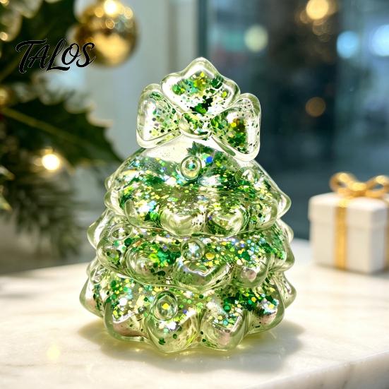 Xmas Tree Sensory Toy Glitter Christmas Squeeze Toy, for Stress Relief, Mini Fidget Slow Rise Holiday Gift Kids Adults
