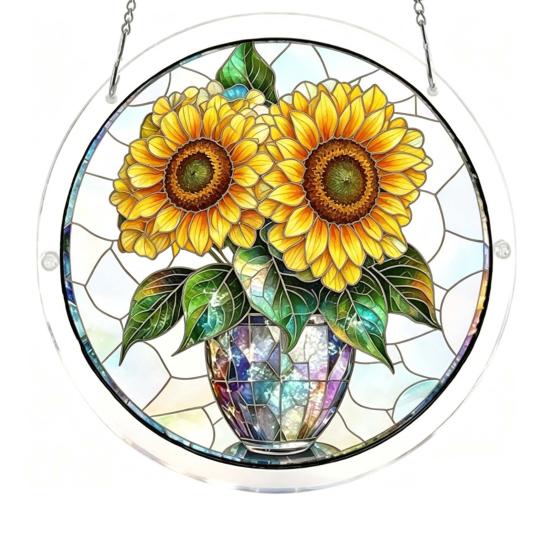 Akrylový Skladačkový Suncatcher 83 ks DIY Skladačky Remeselná Súprava pre Dospelých Farebná Okenná Závesná Ozdoba pre Ženy Mužov Domov Záhrada Dekor