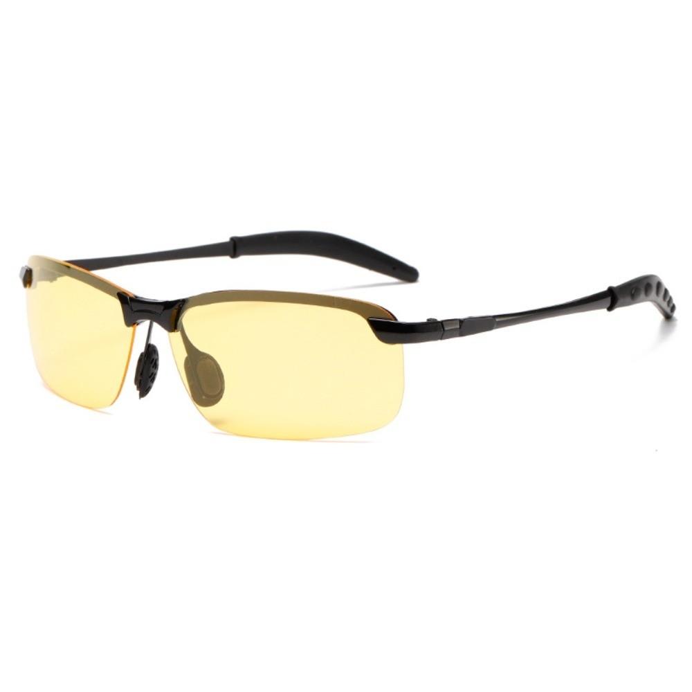 New Change Color Photochromic Sunglasses Day Night Vision Metal Frame Dimming Glasses Alloy Half Frame Eyewear Day Use