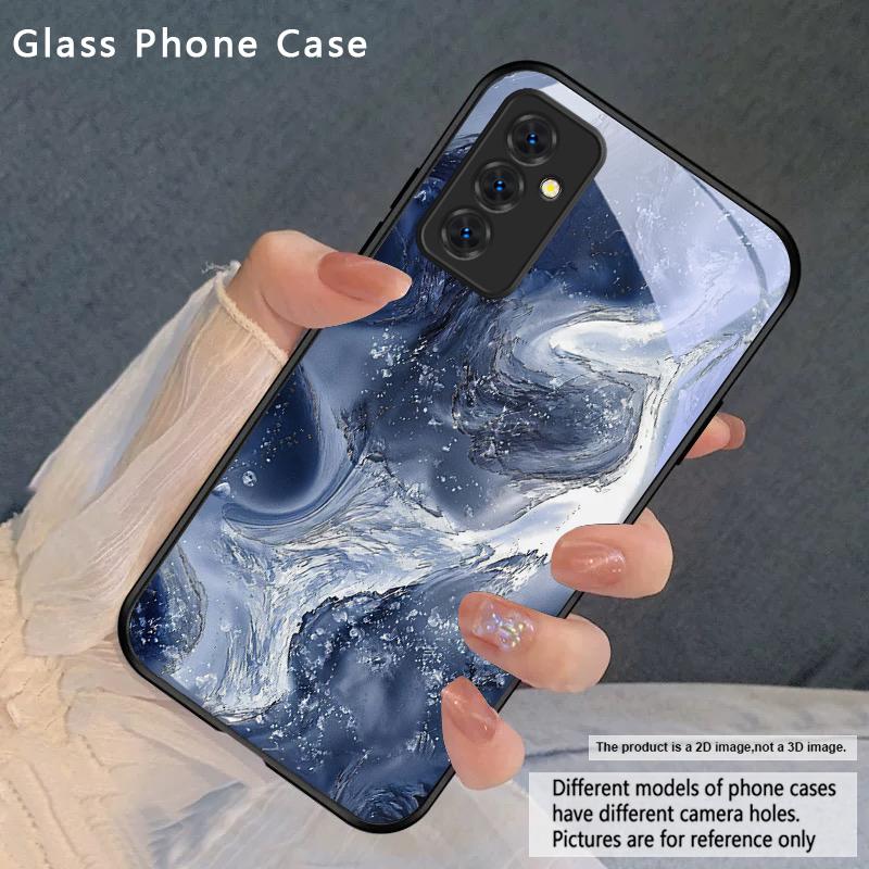 Meeressturm kleines Segelboot Für Samsung Galaxy A20 A20s 21s A22 A23 A24 A25 A26 A42 A90 A50 A55 52s A56 A70 A71 72 Glas Handyhülle