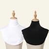 2 stuks effen kleur modal hoge nek nepkraag zachte nepkraag voor dames effen kleur elastisch jersey afneembare kraag