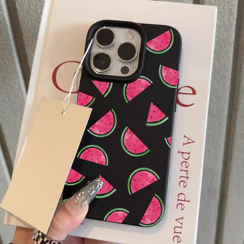 Cartoon Watermelon Slice Pattern Design Protective Cover for iPhone 17 16 15 14 13 12 11 16E Series Pro Max Plus
