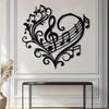 Vintage Music Heart Metal Wall Art Decor Gift For Conductor Enthusiast