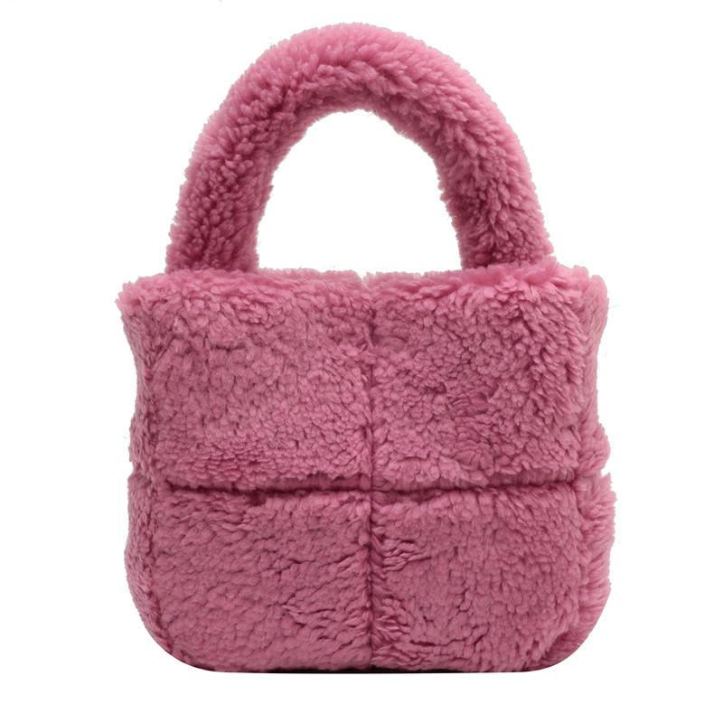 2024 Winter Women's Handbag Faux Fur Women's Shoulder Bag Warm Plush Handbags For Women Fashion Furry Women Clutch Bag