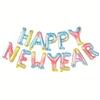 1Set/12pcs Happy New Year Aluminum Film Balloon, Happynewyear New Year Party Decoration Set Letter Balloon, New Year Family Party Decoration Supplies
