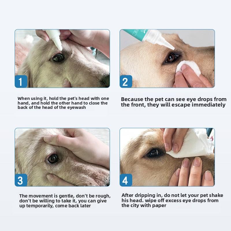 Dog Tear Stain Remover Pet Eye Drops 60ml Cat Eye Wash Eye Care Products