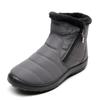 Umbrella Cloth Snow Boots Side Zipper Cotton Boots Medium Tube Waterproof Snow Boots Women's Cotton Shoes Large Size 43