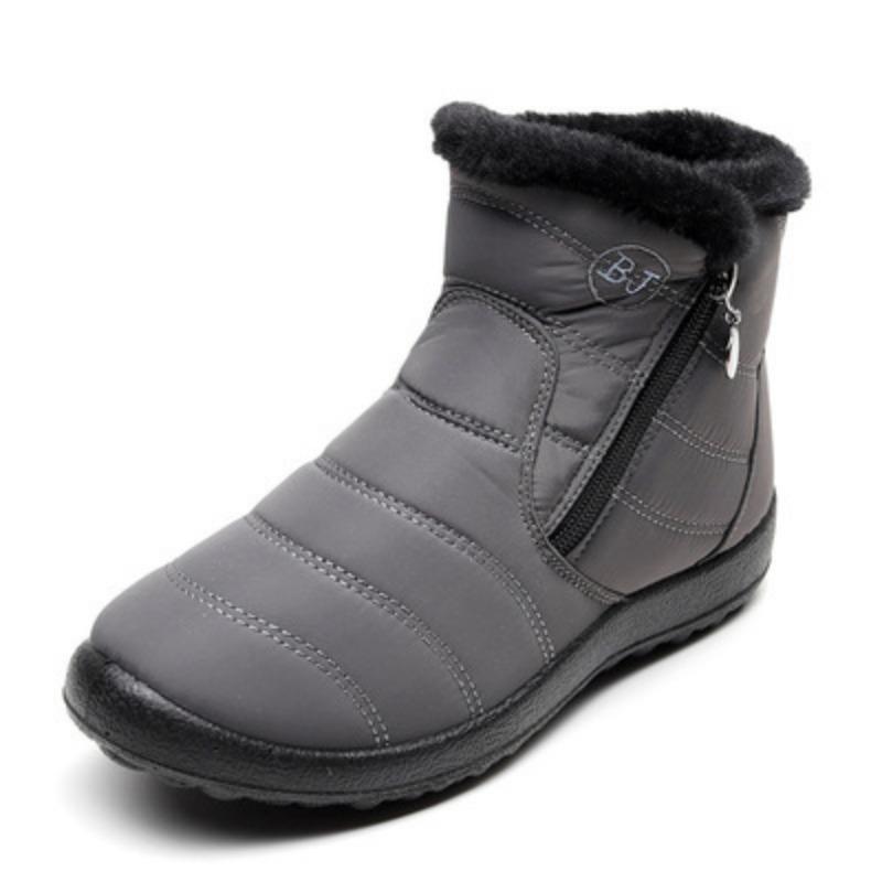 Umbrella Cloth Snow Boots Side Zipper Cotton Boots Medium Tube Waterproof Snow Boots Women's Cotton Shoes Large Size 43