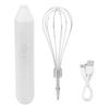 Electric Egg Beater Handheld USB Charging Milk Frother Portable Cordless Drink Mixer with Stainless