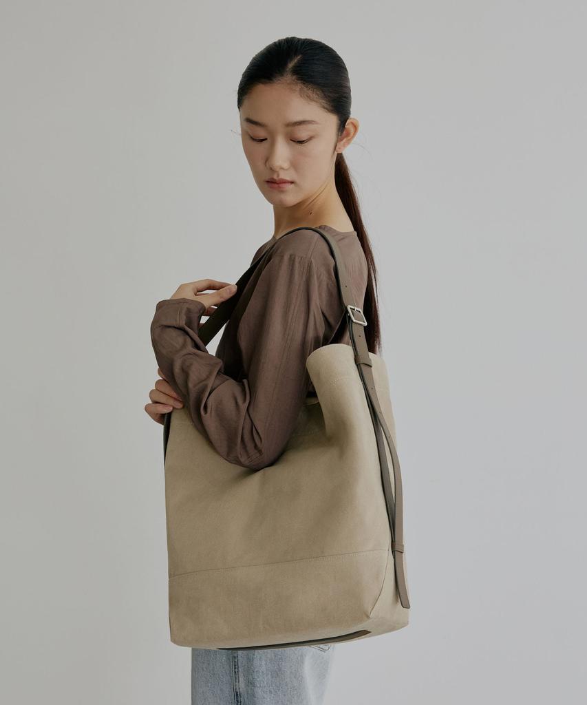 Artid Jane Canvas Bucket Bag_Beige
