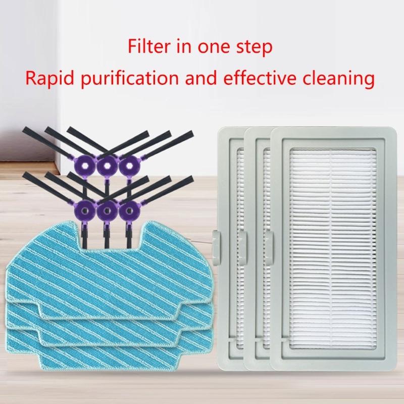 Vacuum Cleaner Robot Replacement Part Accessories Side Brushes Filter Main Brush Mop Pad ABS Texture for i5Young Model