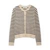 2024 Autumn Striped Knit Cardigan Sweater