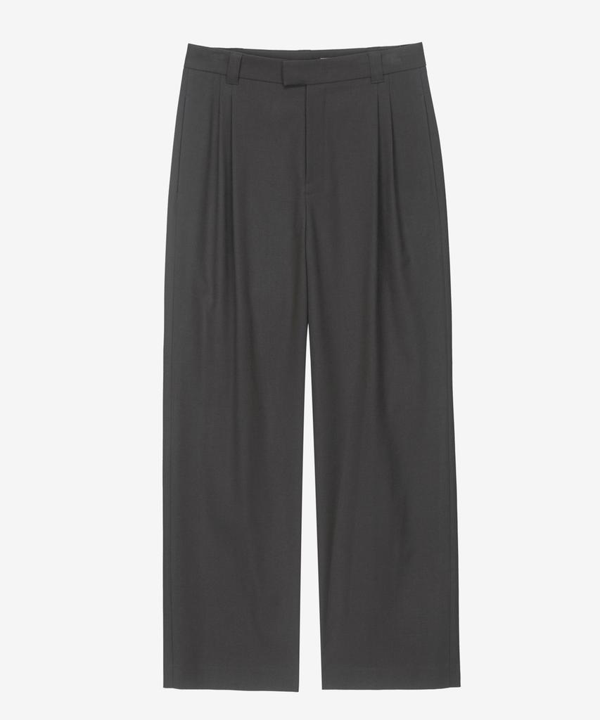 MINDBRIDGE [Hoite] Wool Blend Wide Two-Pleat Slacks - 2 Colors
