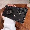 Luxury Clear Magnetic Plating Holder For Redmi K70 K60 K50 Ultra K70E K60E K40S K40 With Stand Shockproof Cover