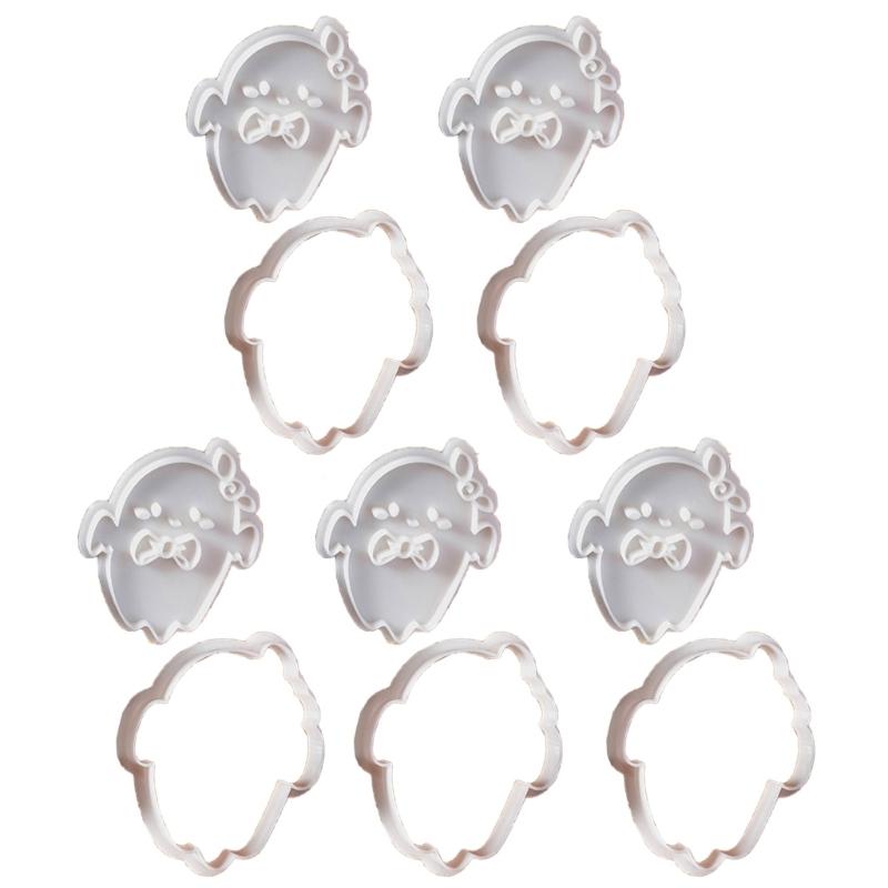 Eerie Baking Cookie Cutter Set Halloween Baking Molds Specters Shape Silicones Baking Molds for Fun Themed Cookie