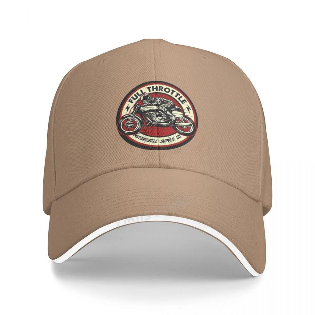 Teljes Gáz Cafe Racer Rockabilly Motoros Baseball Sapka Kültéri Lovagló Sapkák Légáteresztő Unisex Pamut Pattintható Hátul Sapka