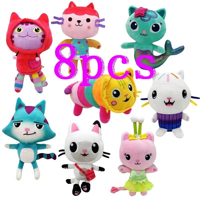 Animales de peluche Gabby Casa de muñecas Precioso juguete de peluche Gaby Casa de peluche Muñeco de gato Animales de peluche de dibujos animados Muñecos de peluche de gato sirena Niños