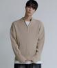 NODU Quarter Half Zip Ribbed Knit [Beige]