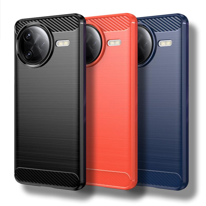 Para Capa Poco F7 Ultra 5G Para Xiaomi Poco F3 F4 F5 F6 F7 Pro Capa Fibra de Carbono À Prova de Choque Bumper de Silicone Para Poco F7 Ultra