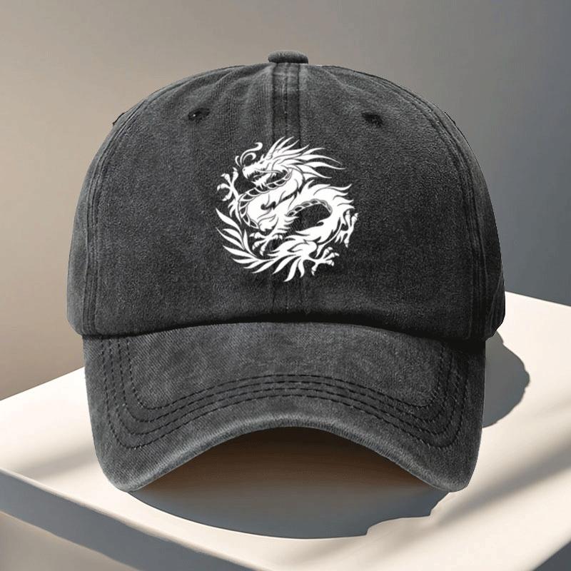 Dragon Print Baseball Cap Dragon Theme Baseball Cap Baseball Cap for Dragon Lovers Stylish and Adjustable Hand Washable