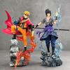 NARUTO Figura Uzumaki Naruto Uchiha Sasuke Harci forma Akciófigura GK PVC Modell Asztali dekoráció Gyűjthető játék Ajándék