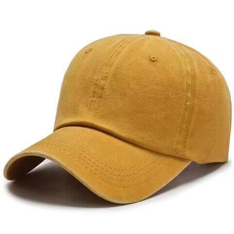 Vintage Washed Dad Cap - Soft Top Plain Cotton Baseball Hat for Men & Women Wholesale Distressed Snapback Fashion Streetwear
