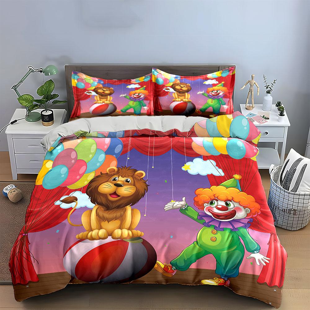 "Whimsical Circus Dreams" Bedding Sets Duvet Covers Pillowcases(1* Duvet Cover 2* Pillowcases Without Duvet Insert)